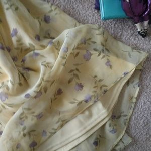 Sheer Seath Long Yellow Dress Size 22